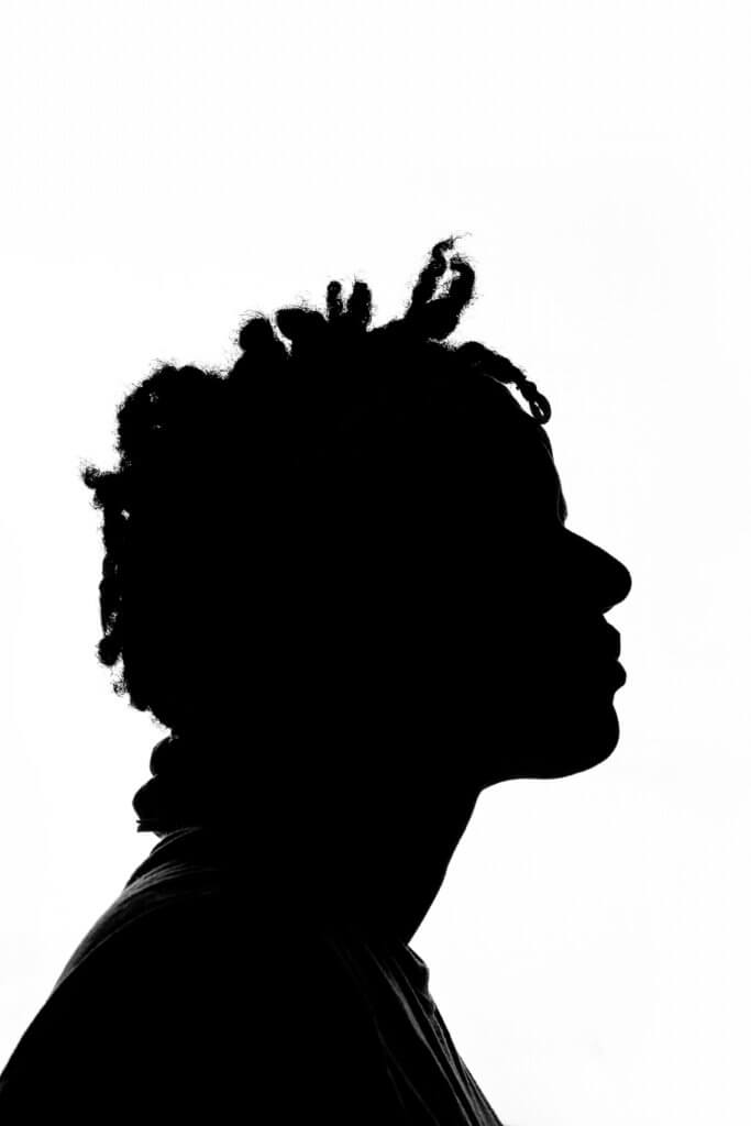 Image of a person of colour (black and white)