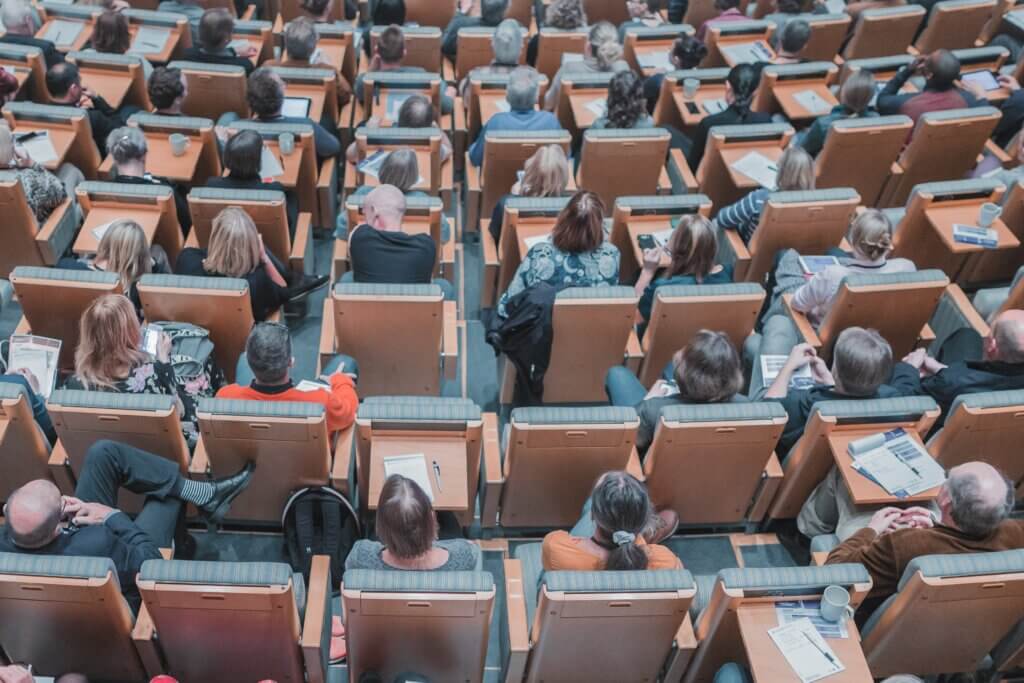 Image of students sitting in a lecture hall