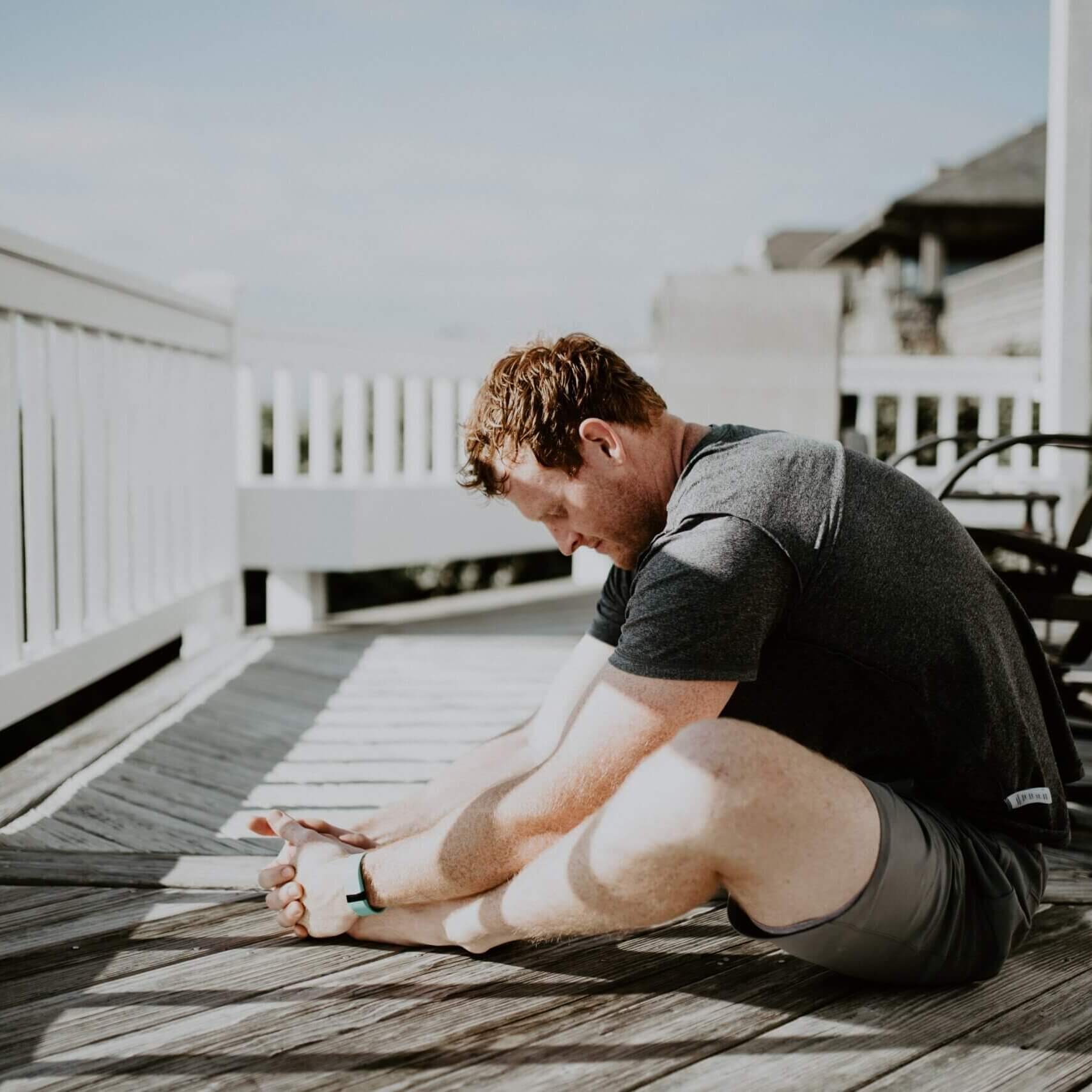 person performing yoga pose
